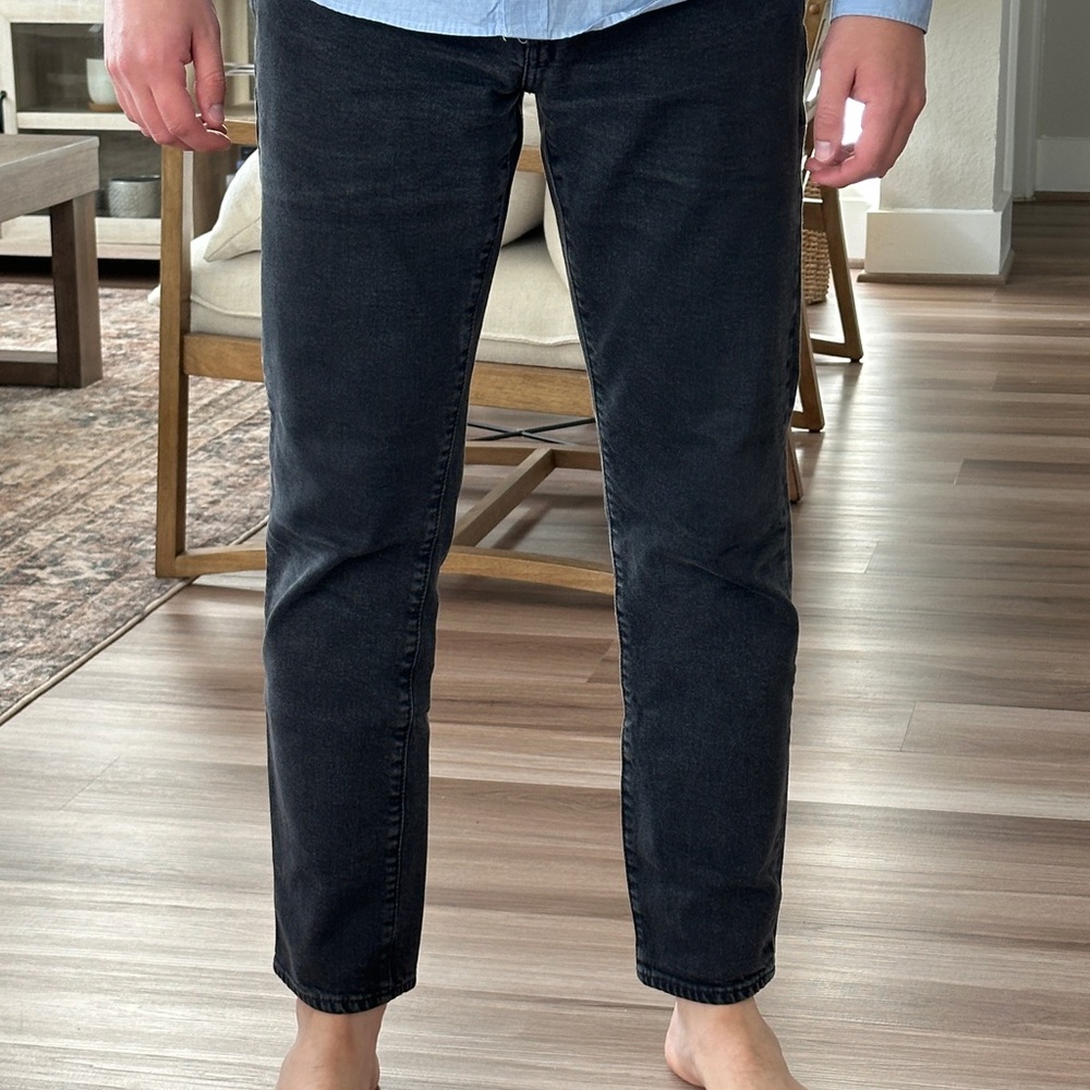 Men's Washed Black Jeans 32x30 (Slim Cut)